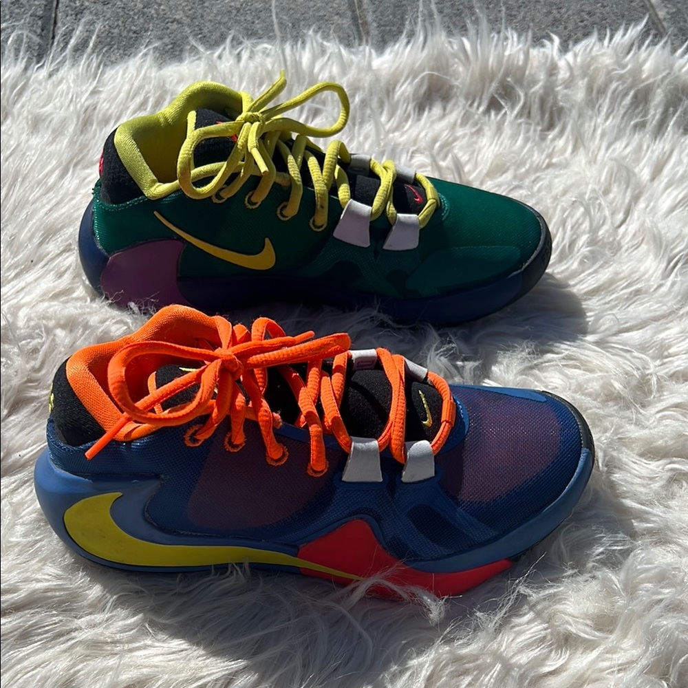 Nike Zoom Freak 1 Roots Vibrant Multicolor Athletic Sneakers big kids 3.5 EUC - Picture 12 of 17